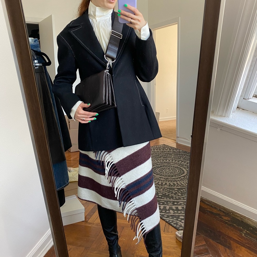 H&M Studio AW 2019 Wrap over Wool-blend skirt